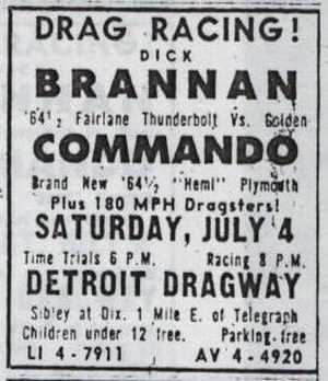 Detroit Dragway - News Ad (newer photo)